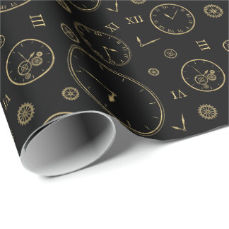 Uhren & Zahnräder Geschenkpapier