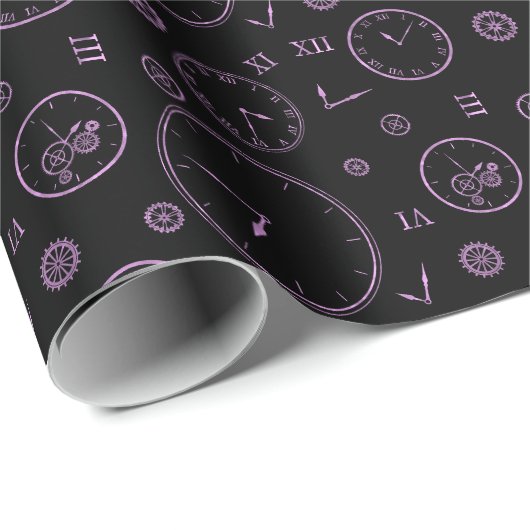 Uhren & Zahnräder Geschenkpapier (Rolleneckpunkt)