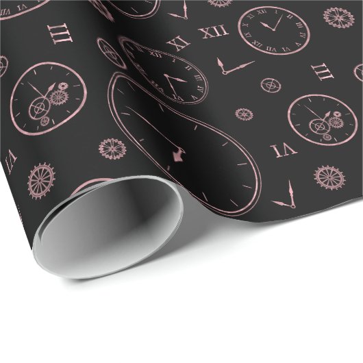 Uhren & Zahnräder Geschenkpapier (Rolleneckpunkt)