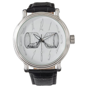 Uhrenanzahl & aufrecht gespieltes stündgläsernes A Armbanduhr