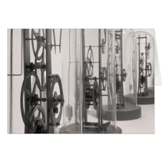 Uhrenarbeiten in Schwarzweiß (Vorderseite (Horizontal))