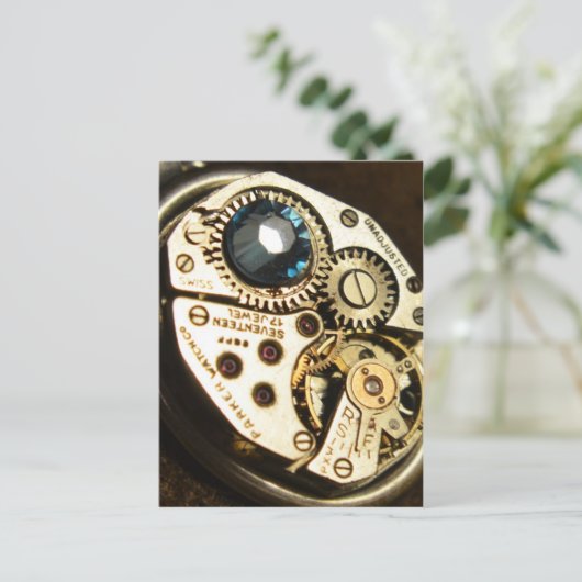 Uhrenbewegung Postkarte (Stehend Vorderseite)