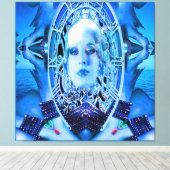 Uhrenblau Leinwanddruck (Insitu (Holzboden))