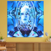 Uhrenblau Leinwanddruck (Insitu (Wohnzimmer))