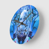 Uhrenblau Runde Wanduhr (Winkel)