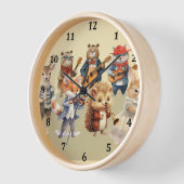 Uhrendesign mit einem Tierorchester Uhr (Winkel)