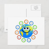 Uhrenglobe Postkarte (Vorne/Hinten)