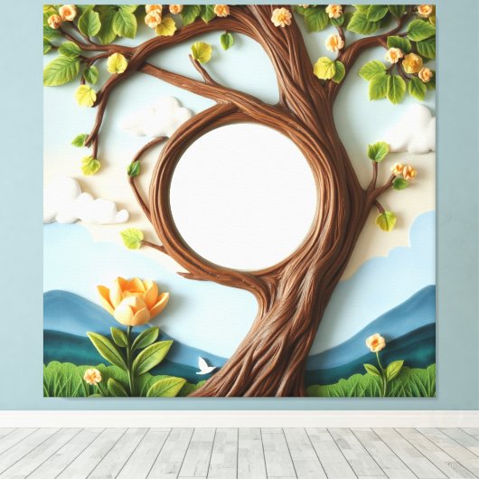 Uhrenkunst Leinwanddruck (Insitu (Holzboden))