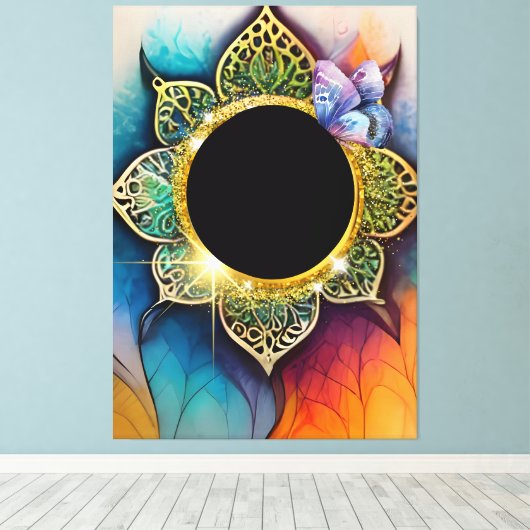 Uhrenkunst Leinwanddruck (Insitu (Holzboden))