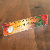 Uhrennamensplatte Namensplakette (Seite)