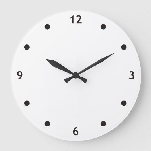 Uhrenspitzen und -nummern - weiße Briefmarke Große Wanduhr (Vorderseite)