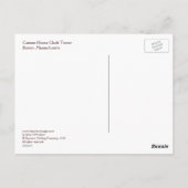 Uhrenturm für kundenspezifisches Haus Postkarte (Rückseite)