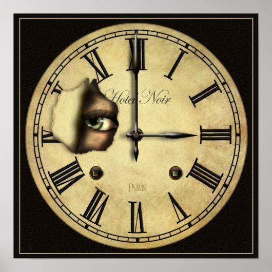 Uhrenüberwachung Kleinposter drucken Poster (Vorne)