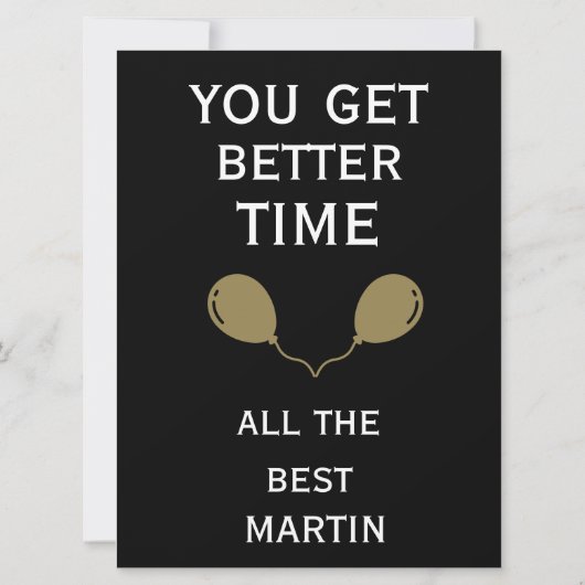 Uhrenzeit 75. Geburtstag Karte (Rückseite)