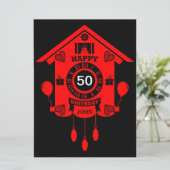 Uhrenzeit Happy 50. Geburtstag (Stehend Vorderseite)