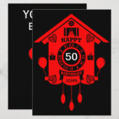 Uhrenzeit Happy 50. Geburtstag (Vorne/Hinten)