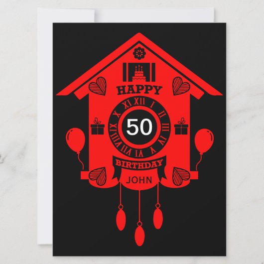 Uhrenzeit Happy 50. Geburtstag (Vorderseite)