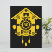 Uhrenzeit Happy 50. Geburtstag (Stehend Vorderseite)