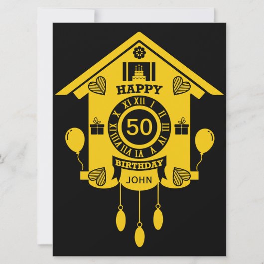 Uhrenzeit Happy 50. Geburtstag (Vorderseite)
