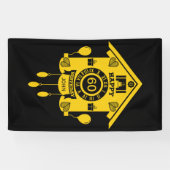 Uhrenzeit zum Geburtstag glücklich Banner (Horizontal)