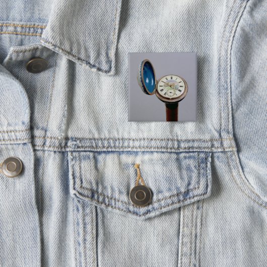 Uhrgerätstock (Cloisonneemail) Button (Beispiel)
