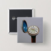 Uhrgerätstock (Cloisonneemail) Button (Vorne & Hinten)