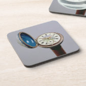 Uhrgerätstock (Cloisonneemail) Untersetzer (Linke Seite)