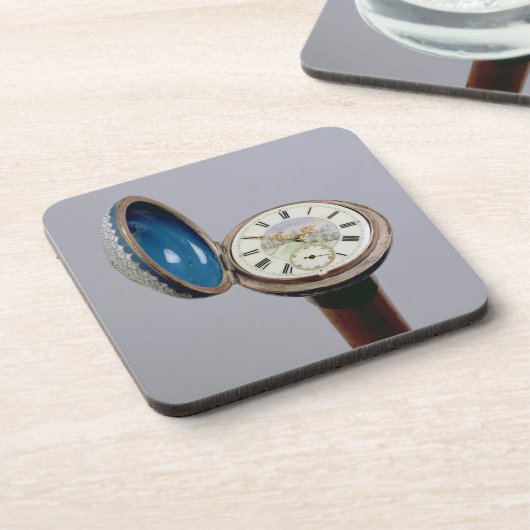 Uhrgerätstock (Cloisonneemail) Untersetzer (Linke Seite)