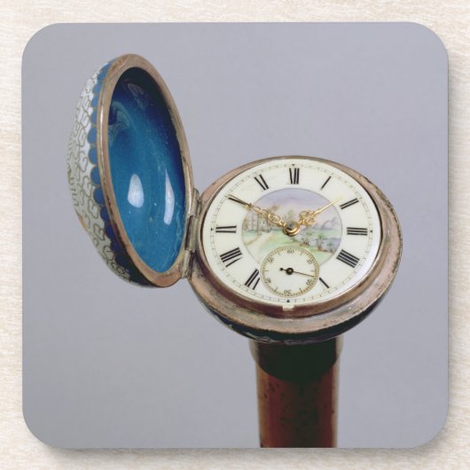 Uhrgerätstock (Cloisonneemail) Untersetzer (Vorderseite)