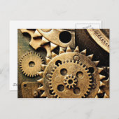 Uhrgetriebe Postkarte (Vorne/Hinten)