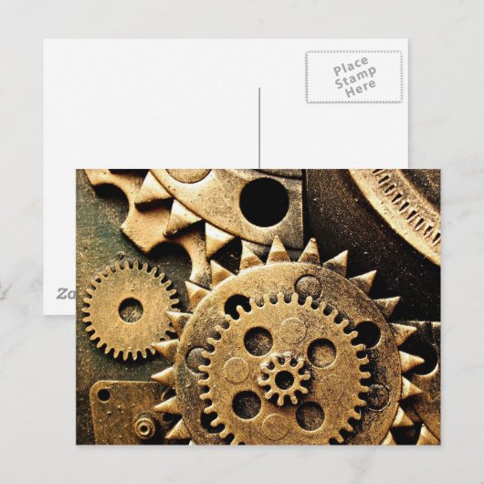 Uhrgetriebe Postkarte (Vorne/Hinten)