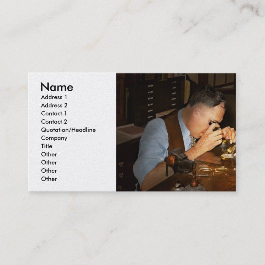 Uhrmacher - Der Uhrmacher 1939 Visitenkarte (Vorderseite)