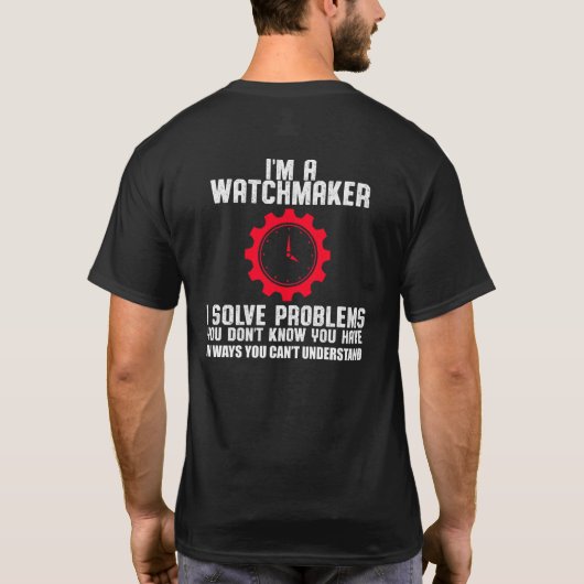Uhrmacher Uhrenmacher-Uhrenmacher Prof. T-Shirt (Rückseite)