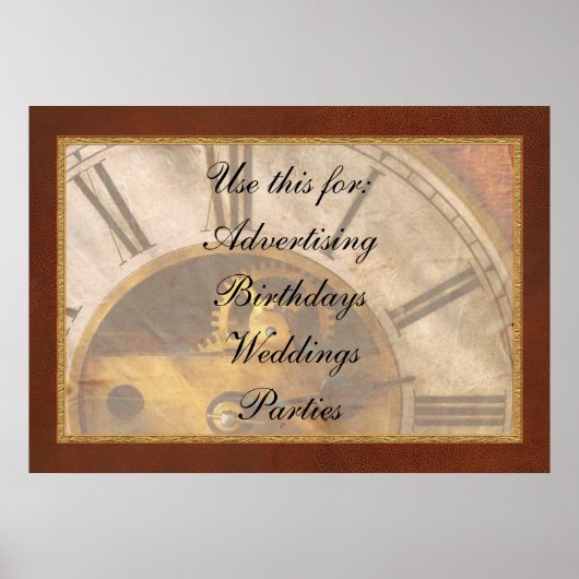 Uhrmacher - Wie spät ist es? Poster (Vorne)