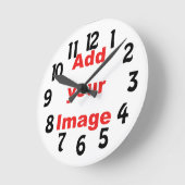Uhrschablone - Spaß - addieren Sie Ihr Bild Runde Wanduhr (Winkel)