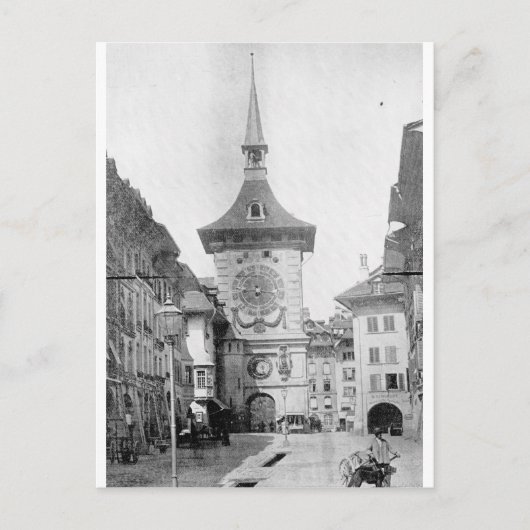 Uhrturm, Bern, Schweiz ca. 1890 Postkarte (Vorderseite)