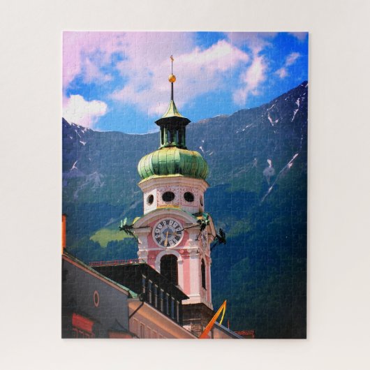 Uhrturm in Österreich Puzzle (Vertikal)