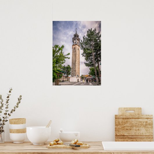 Uhrturm, Prilep - Mazedonien Poster (Küche)