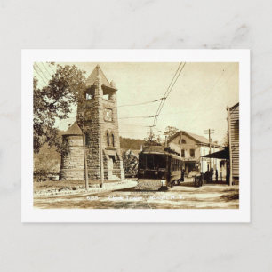 Uhrturm, Roslyn, Long Island, NY Vintage Postkarte
