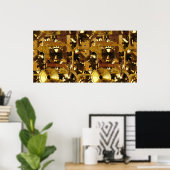 Uhrwerk 3 Drucken Poster (Heimbüro)