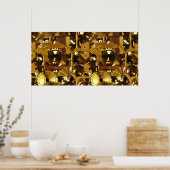 Uhrwerk 3 Drucken Poster (Küche)