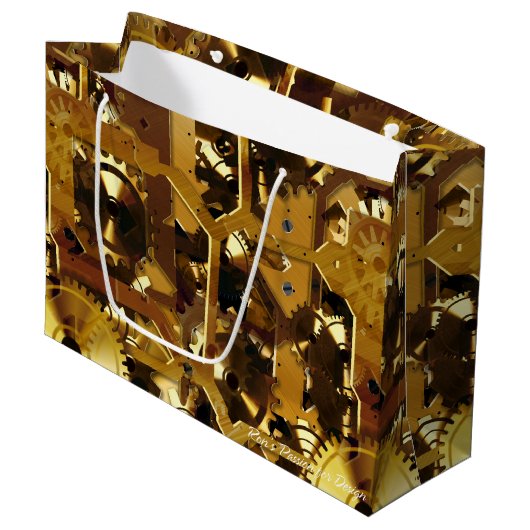 Uhrwerk 3 große geschenktüte (Vorderseite Schrägansicht)
