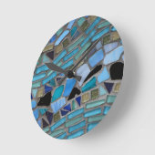 Uhrwerk aus mosaikfarbenem Glasstein Runde Wanduhr (Winkel)