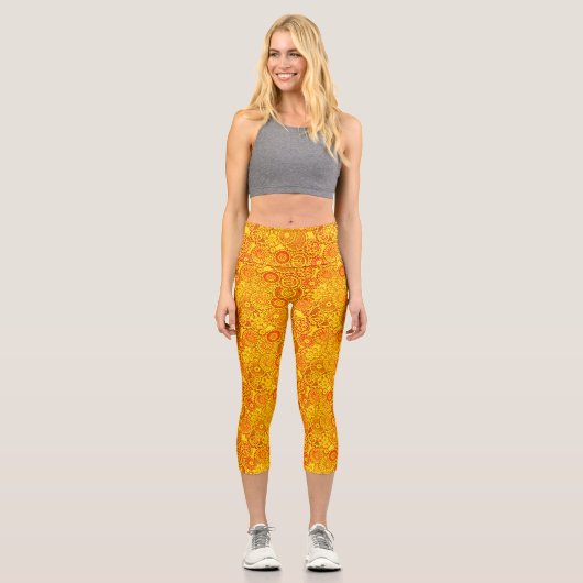 Uhrwerk Capri Leggings (Vorderseite)