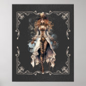 Uhrwerk Couture Steampunk Digitale Kunst Poster (Vorne)