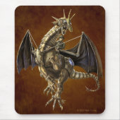 Uhrwerk-Drache Mousepad (Vorne)