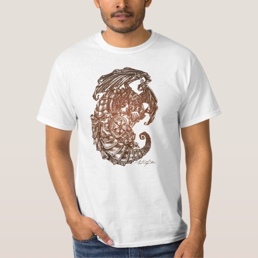 Uhrwerk-Drache T-Shirt (Vorderseite)