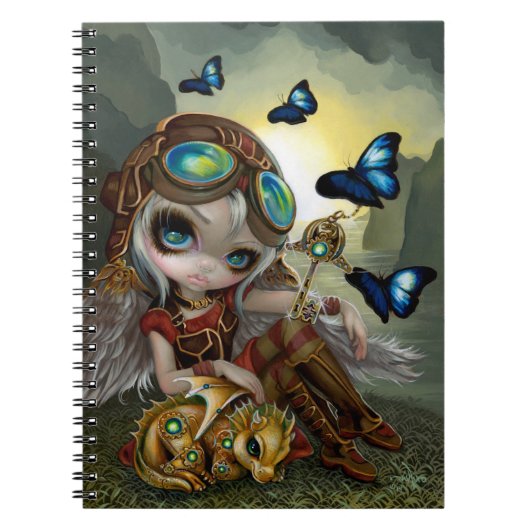 "Uhrwerk Dragonling" Notizbuch Notizblock (Vorderseite)