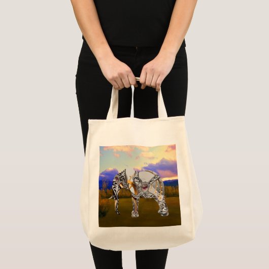 Uhrwerk Elephant Large Tote Bag Tragetasche (Vorderseite (Produkt))