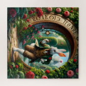 Uhrwerk-Hase durch das Rosentor Puzzle (Horizontal)